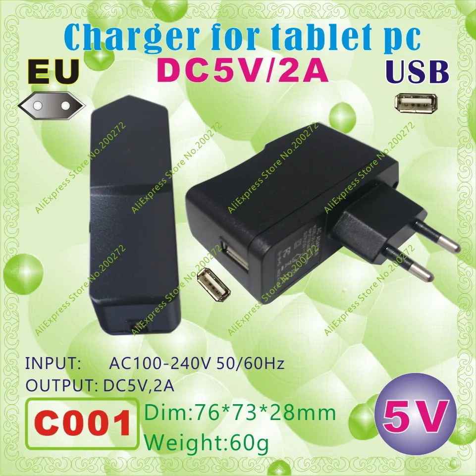 5 шт. [C001] USB / В 2 а/европейская вилка (европейский стандарт) Зарядное устройство или