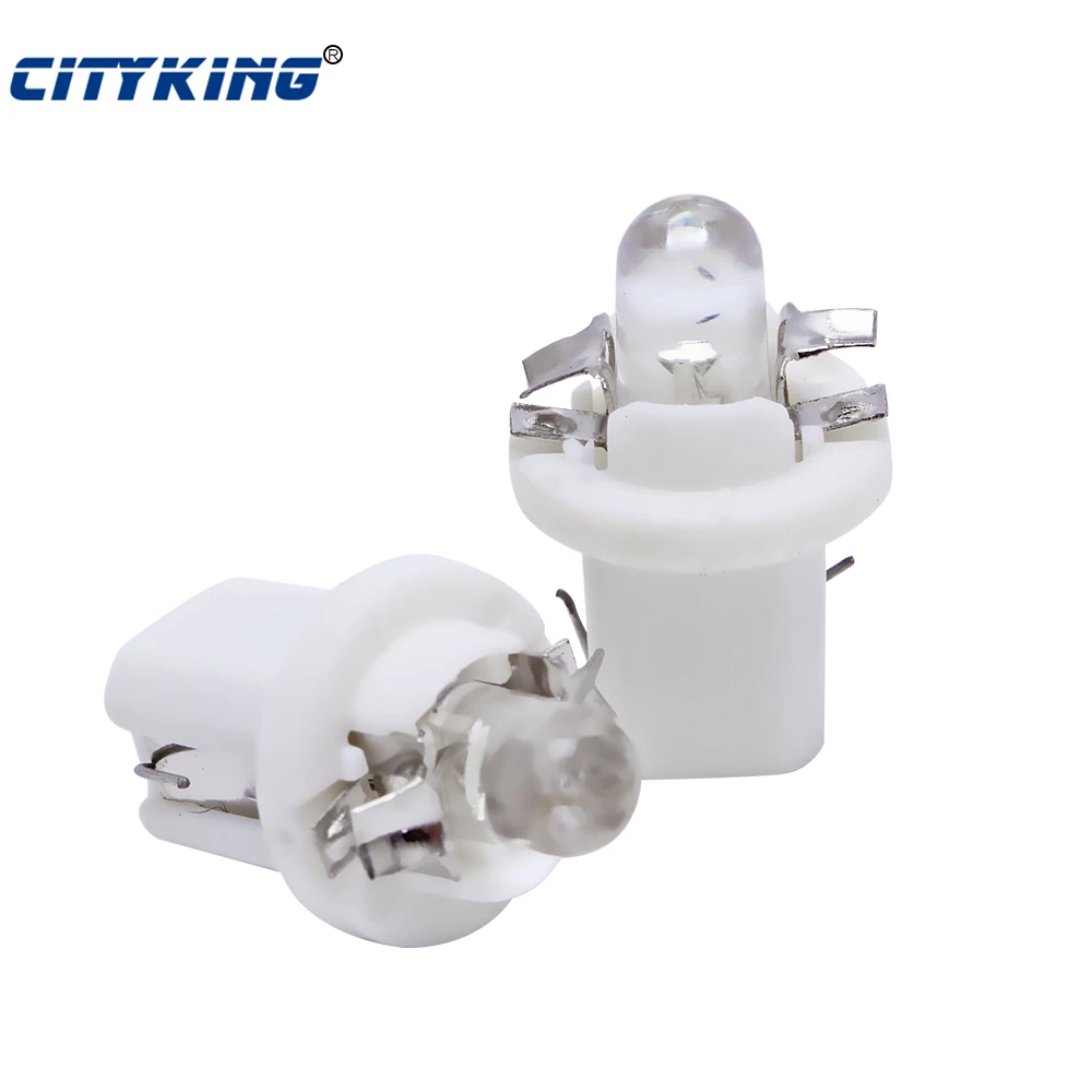 

Free Shipping 100x T5 LED Lamp B8.5 led B8.5D led light Car Gauge b8.5 1led Speedo Dashboard Dash Side Light Bulb White light