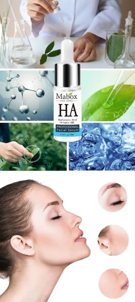 MABOX 3Pcs/Set Vitamin C Essence Whitening Serum Hyaluronic Acid Face Serum Snail Remover Freckle Spots Anti-aging Anti Wrinkle