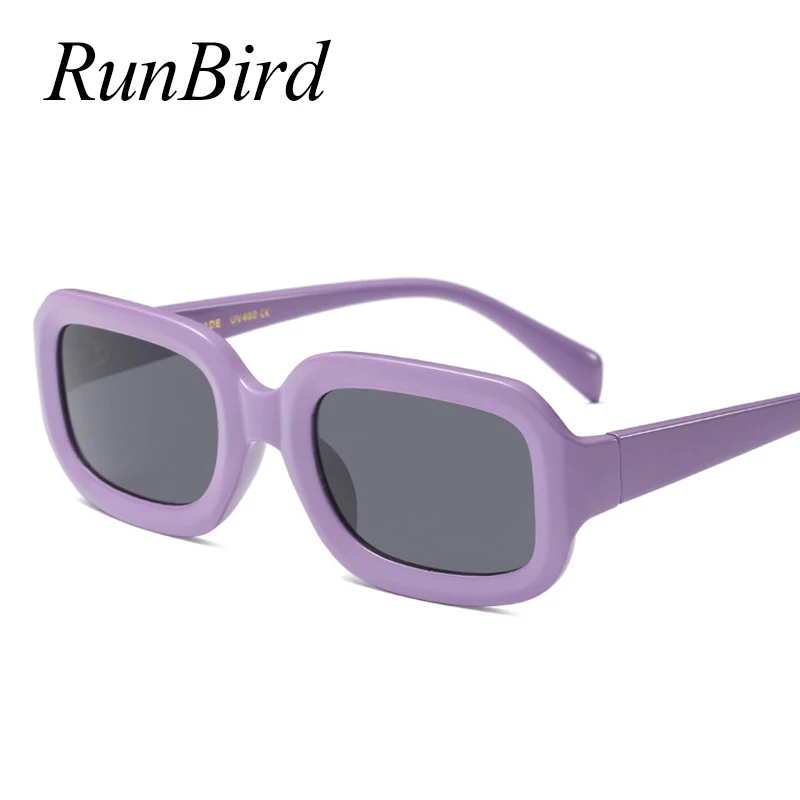 RunBird новые модные Квадратные Солнцезащитные очки женские роскошные брендовые