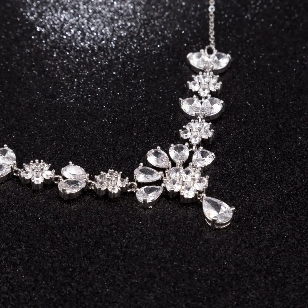 2019 Wedding necklace earrings sets hot bridal jewelry trendy new design fashion accessory anniversary for girls | Украшения и