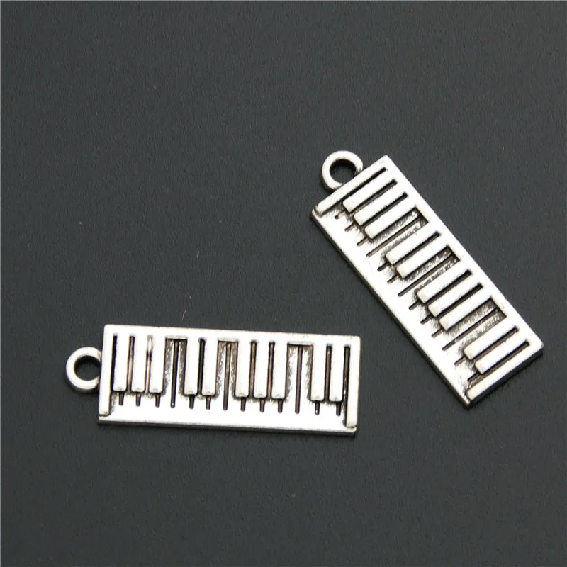 15pcs Tibetan Silver Color Piano Charms Pendants Keyboard Music Charm Jewelry Making A2548 |