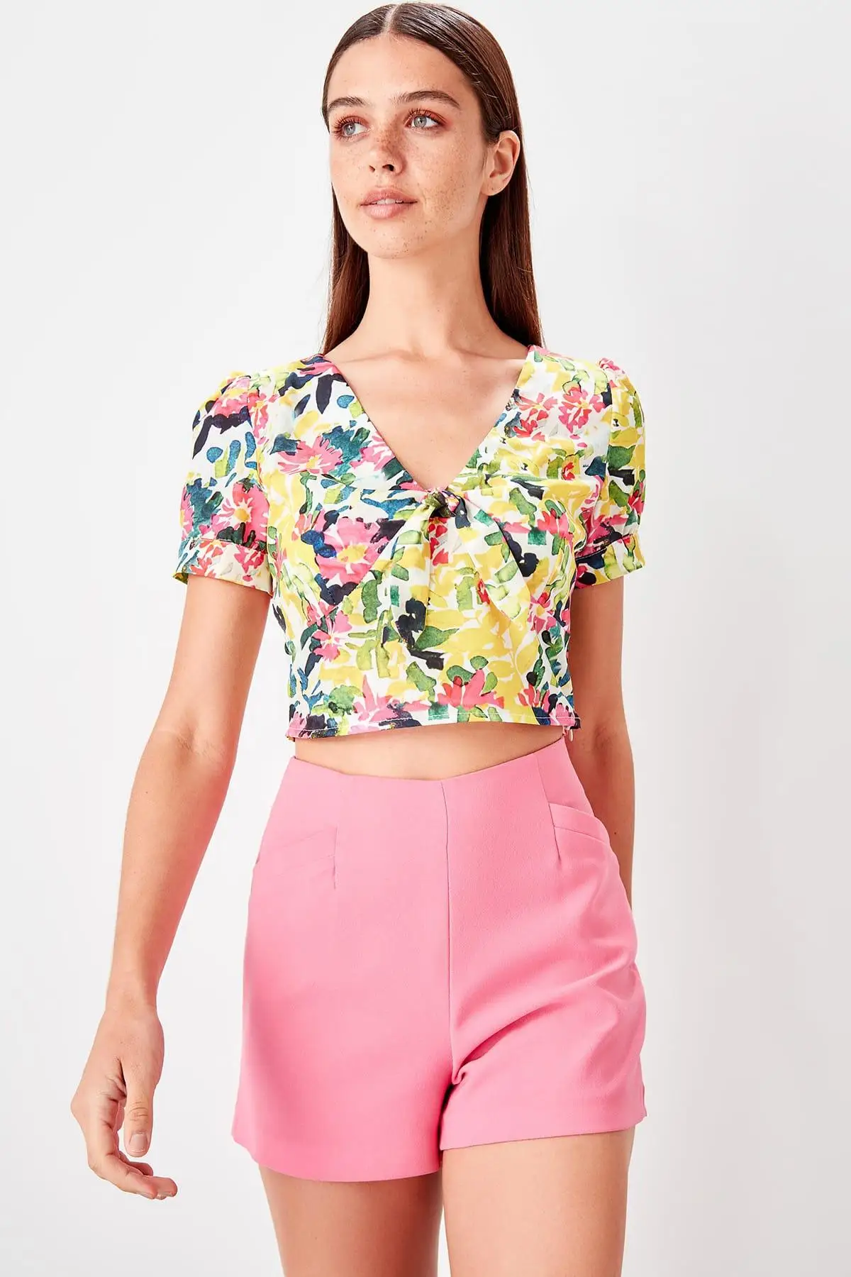 Trendyol многоцветная ластовица Bluz TWOSS19BZ0146| |