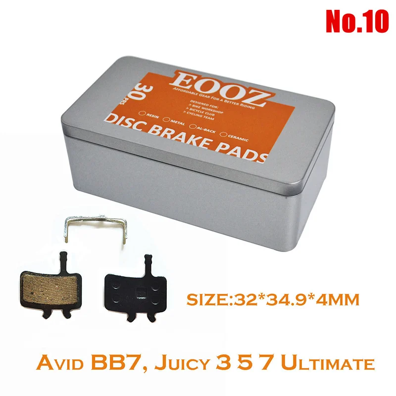 10 BB7 Juicy 30PRS MTB велосипедная колодка для гидравлического тормоза для shimano sram avid magura formula hayes zoom. Специально для любителей велоспорта EOOZ - Цвет: 10 BB7 Juicy