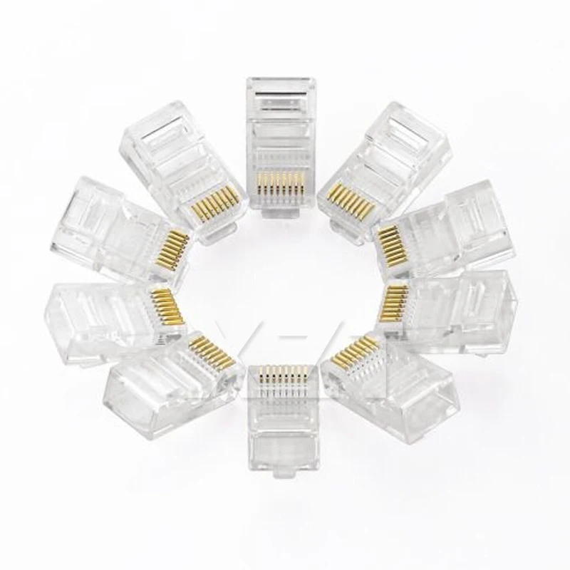 Cabos Ethernet Módulo de Rede Plugue Conector para Cabo de Rede Cabeça de Cristal Utp Cat5 Cat5e 8p8c 1000 Peças Lote Rj45 Rj45