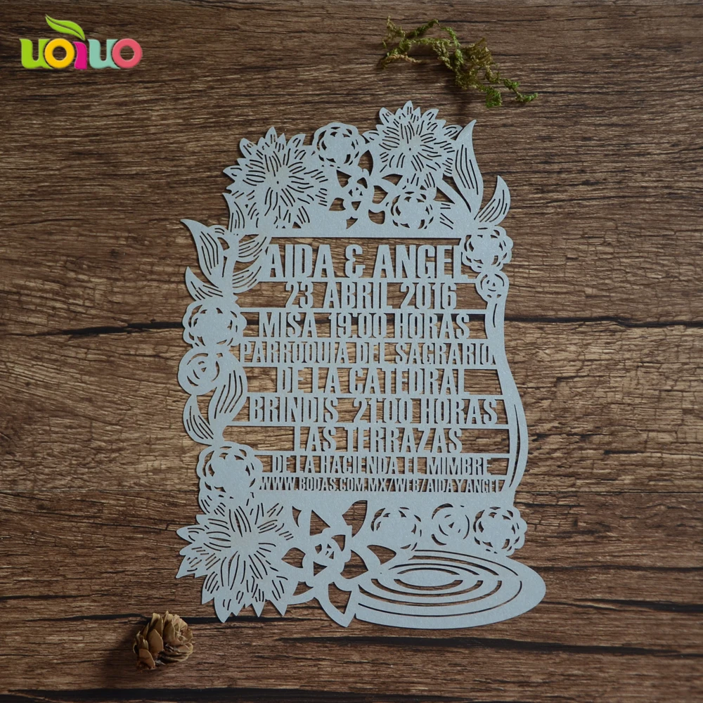 Элегантная лазерная резка по индивидуальному заказу цвет белый кружевные