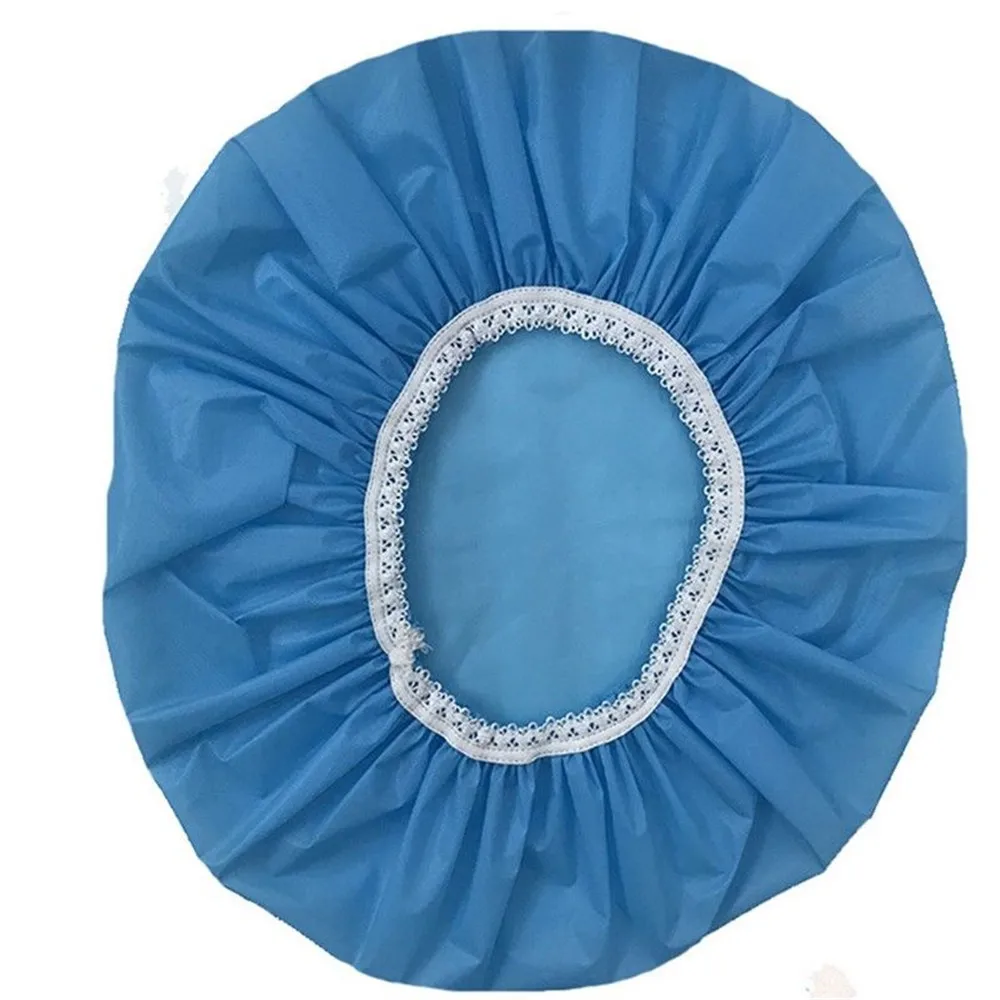 

New solid color shower cap single layer plastic waterproof shower cap home practical bath waterproof