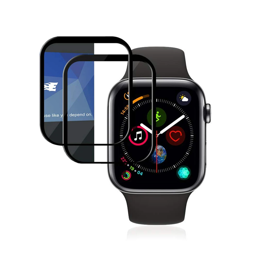 Стекло для Apple Watch 4 44 мм 40mm чехол iwatch ремешок 42 38 3D Полный закаленное протектор