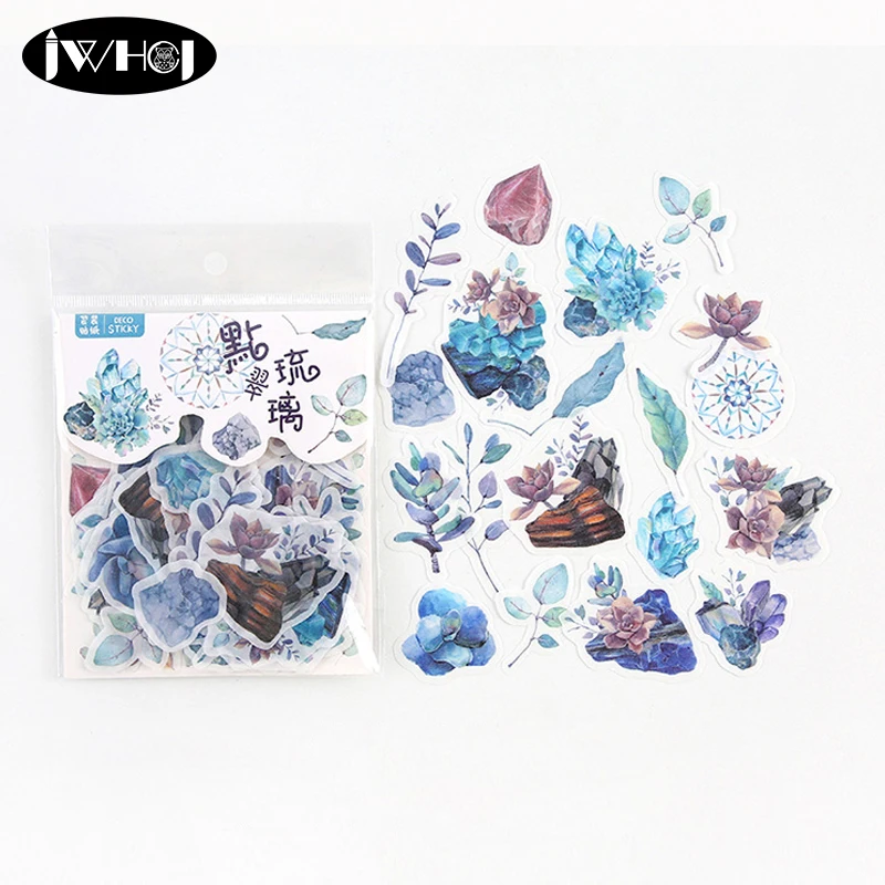40 pc Blue Coloured glaze serie sticker decoration washi paper diy handmade diary album scrapbooking Arts Crafts | Дом и сад