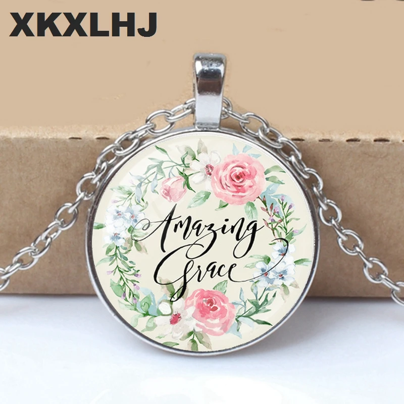 XKXLHJ New Bible Verses Necklace Glass Dome Pendant Necklaces Scripture Quote Jewelry Christian Faith Inspirational Gifts |