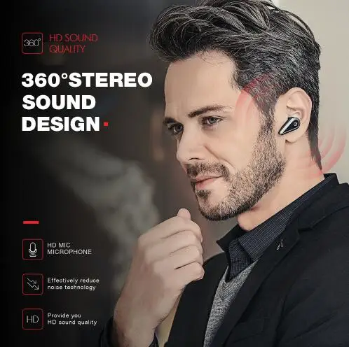 Havit мини наушники Bluetooth 16 мм Беспроводная гарнитура до 2 часов время
