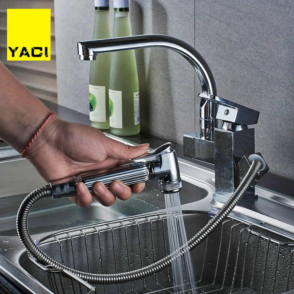 YACI смесители для кухни вытяжной душевой опрыскиватель дека крепление раковина