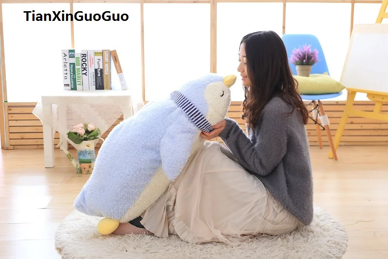 Игрушка плюшевая в виде голубого пингвина 85 см|birthday gift|plush toyspenguin plush toy |