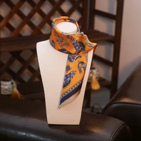 new various color saddle print silk scarf office lady handbag decorative silk scarf