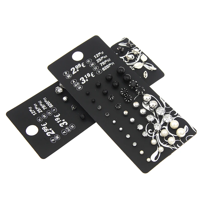 Модные серьги гвоздики 20 парт/Лот искусственный жемчуг разных цветов|stud earrings set|20