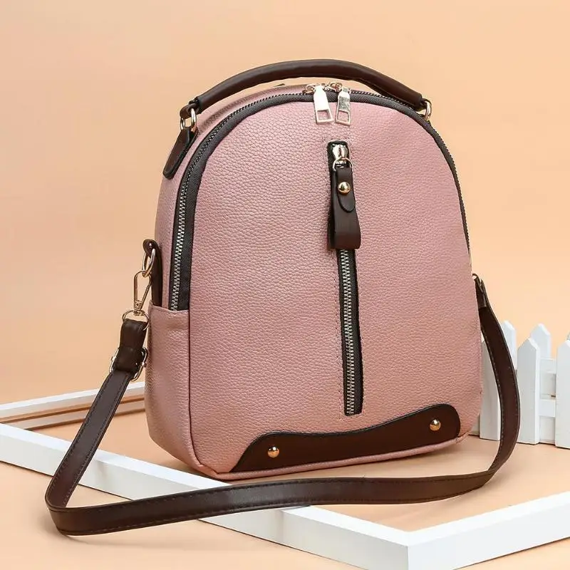 Кожаный рюкзак mochila, женский рюкзак с большой молнией, рюкзак, Студенческая сумка, женские большие повседневные дорожные сумки, mochila feminina sac