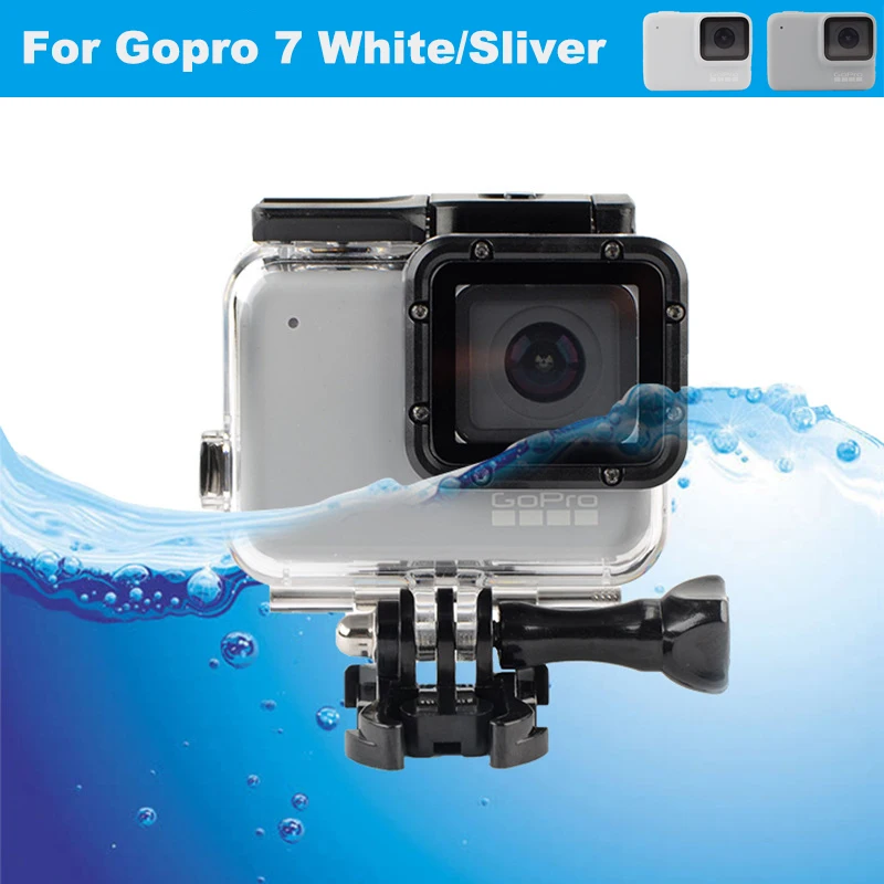 Серебристый водонепроницаемый корпус Go Pro Hero7 для GoPro Hero 7 Белый защитный чехол