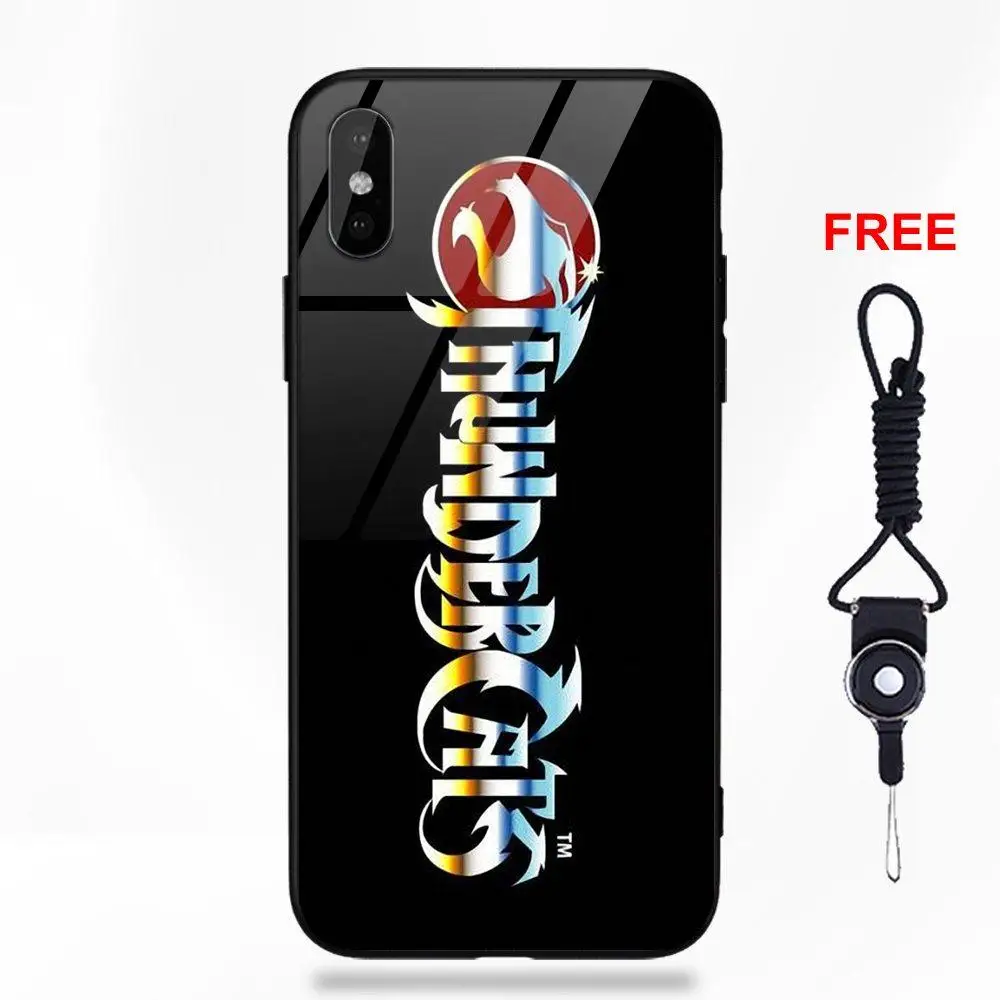 Thundercats логотип для Apple iPhone 5 5C 5S SE 6 6S 7 8 Plus X XS Max XR резиновый, мягкий, из ТПУ оправа закаленное стекло чехол для сотового телефона