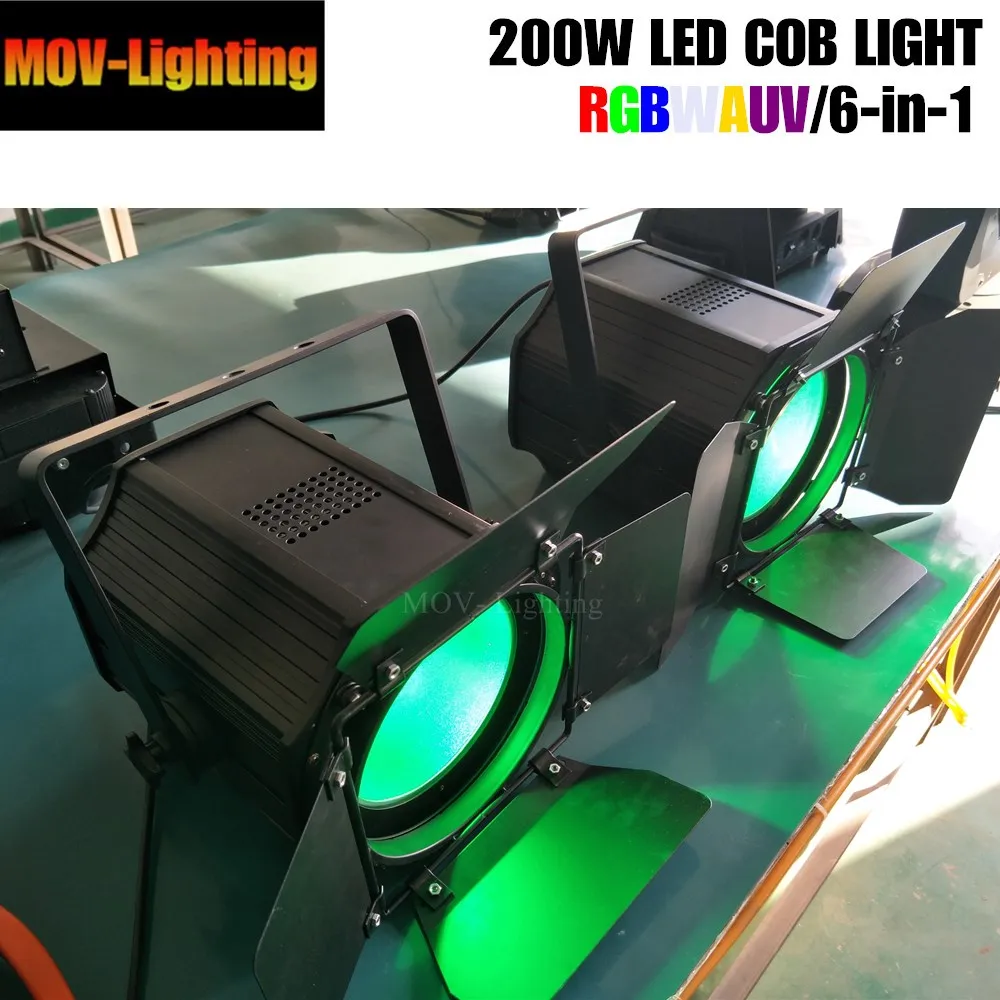 2 шт./лот Бесплатная доставка LED Par COB 200 Вт RGBW + uv 6in1 алюминиевый корпус Quad DMX512