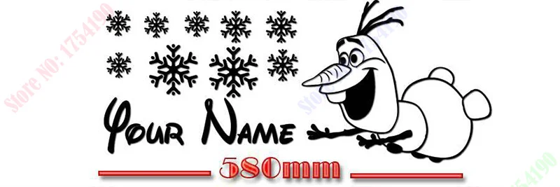 Бесплатная доставка персонализированные виниловые наклейки на стену Олафа