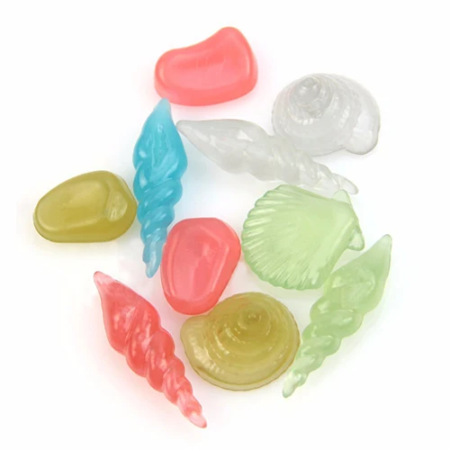 Hot item! 10 Pcs Mixed Conch Sea Shells Starfish Luminous Stone for Aquarium Fish Tank | Дом и сад