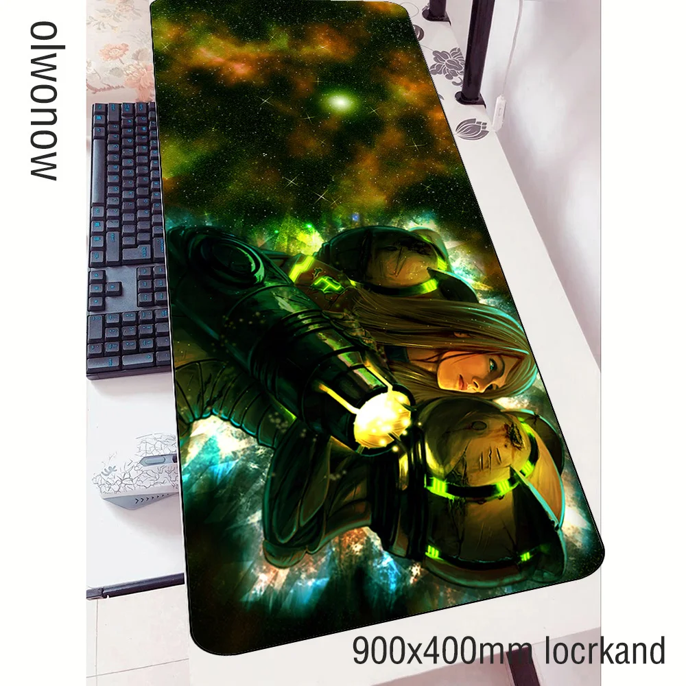 Metroid коврик для мыши геймер мультфильм 90x40 см notbook коврик для мыши игровой коврик для мыши большой инди-поп коврик для мыши стол для компьютера padmouse коврики
