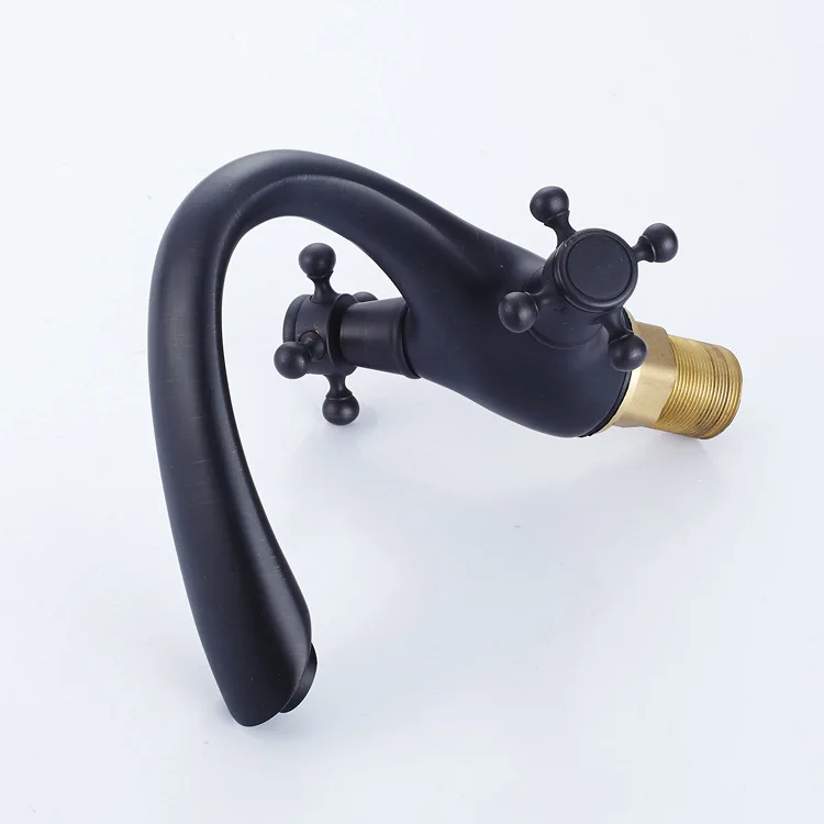 Черный Бронзовый Смеситель Европейский медный смеситель с двойным отверстием