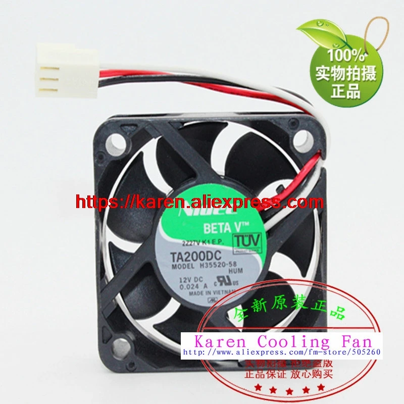 

Новый оригинальный тихий бесшумный охлаждающий вентилятор Nidec TA200DC H35520-58 12 В постоянного тока 0,024a 50*50*15 мм 5 см