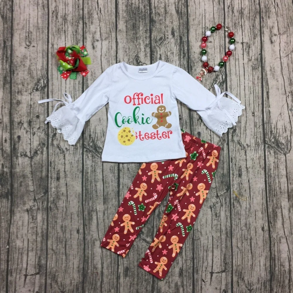 Рождественская детская одежда для девочек детские gingerbread man официальный тестер
