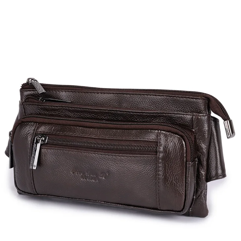 Поясная Сумка из воловьей кожи для мужчин саквояж на бедро с петлями сумочка