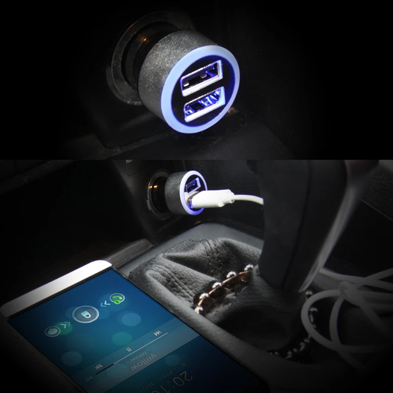 Автомобильное зарядное устройство STOD с двумя USB портами 3 1 А быстрая зарядка для