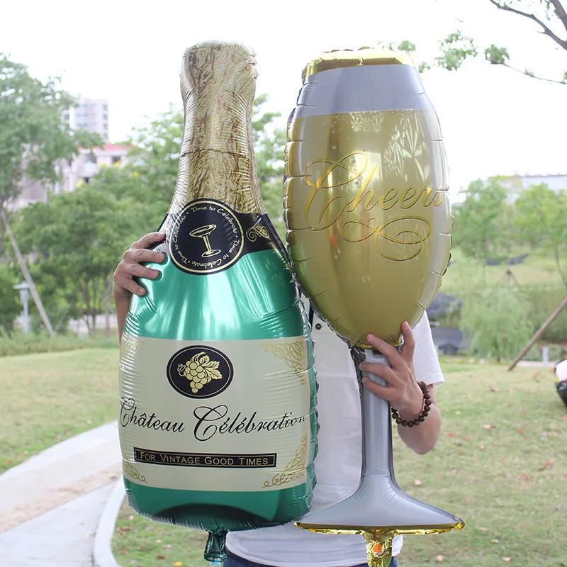 День рождения празднует украшение из алюминиевой фольги воздушные шары большие