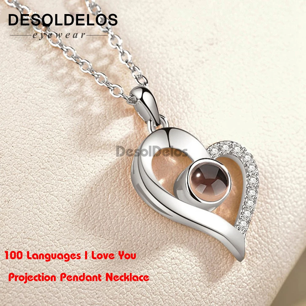 Подарки для женщин ожерелье и подвески с надписью I Love You Initial на 100 языках Женская