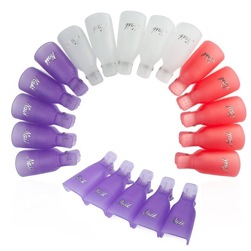 10 шт./лот маникюрный колпачок клип инструменты пластиковый акриловый дизайн