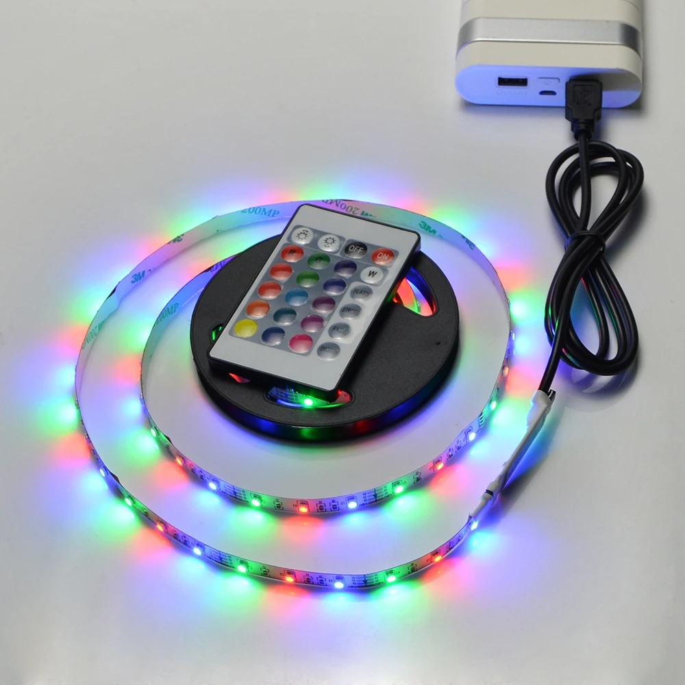 Светодиодная лента для телевизора 5 в постоянного тока USB кабель питание RGB белый