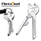 Многофункциональный инструмент для ключей Utili 6 в 1, карманный инструмент для ключей, многофункциональный инструмент для авто, оборудование для кемпинга, полированный S