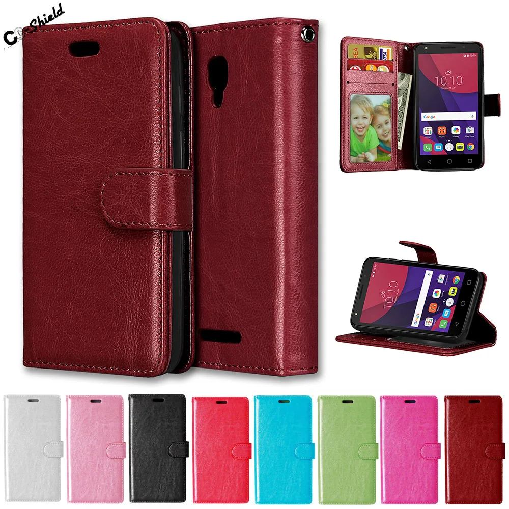 Чехол книжка для Alcatel One Touch PIXI FIRST 4 0 дюйма 4024 4024X чехол телефона кожаный 4024D