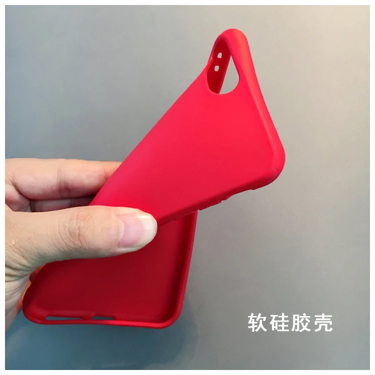 Silicone TPU phone back cover for iphone 7plus 6 6s 6plus 7 8 8plus matte plain silicone case XS MAX XR with strap |