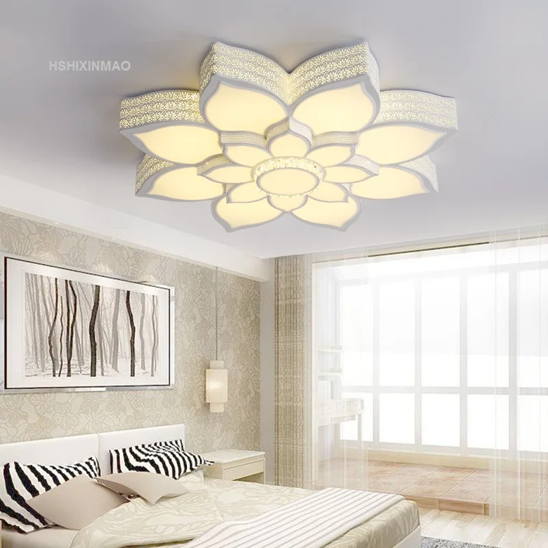 Lotus crystal LED ceiling lamp home living room bedroom study restaurant lights commercial places illumination Ceiling light | Освещение