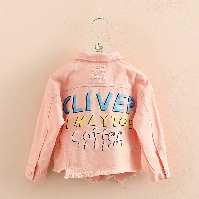 2021 Autumn Spring New Fashion2 3 4-8 10 12 Years Teenage Christmas Gift Little Child Baby Coat Tops Kids Denim Jacket For Girls | Детская