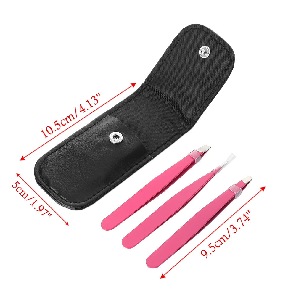 3 шт. пинцет для бровей из нержавеющей стали|eyebrow tweezers|stainless steel eyebrow tweezerpink tweezers |