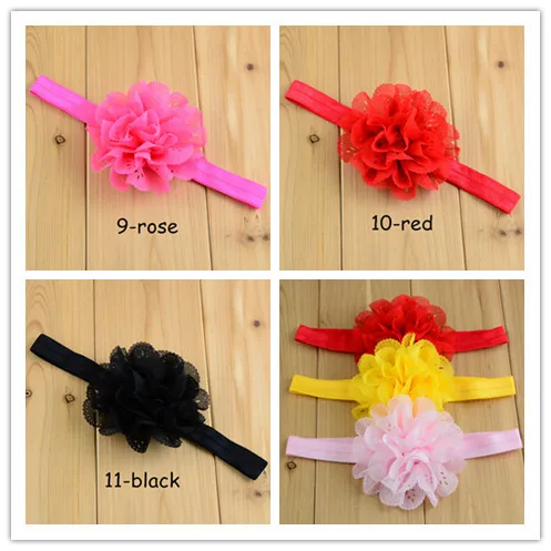 30 шт./лот эластичные повязки на голову для девочек Мягкая повязка с 3