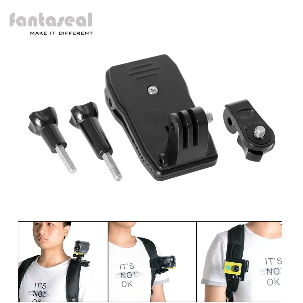 Поворотный Кронштейн 360 градусов с зажимом для Gopro Hero 7 6 5 4 3 + SJCAM Xiaomi Yi 4K Eken H9R
