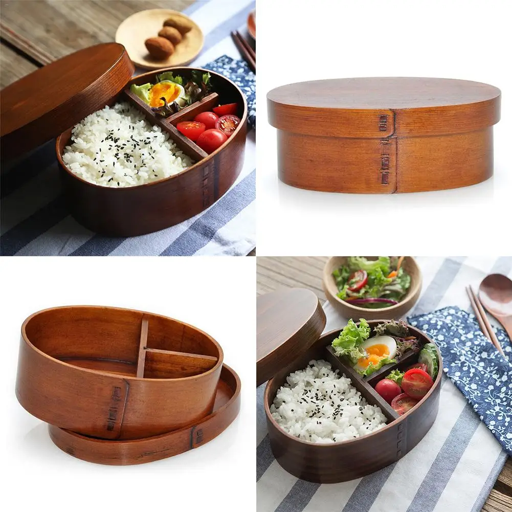Деревянный Ланч-бокс Bento box портативный контейнер для еды термос ланчбокс для еды для школы Ланч-бокс для детей кухонный набор