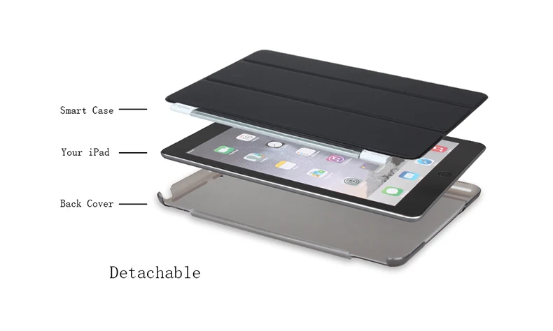 Для ipad Air 2 Чехол Ультра тонкий легкий смарт-чехол Подставка для Apple ipad 6 9,7 дюймов планшет с функцией автоматического сна/пробуждения