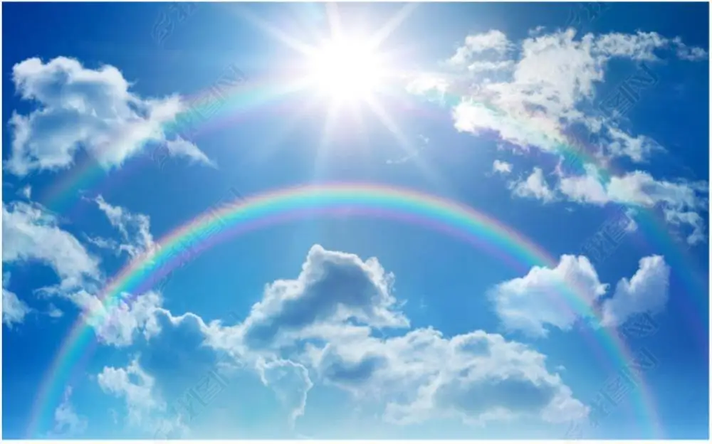 Пользовательские фото обои 3d потолочные радужные фотообои Настенные для декора