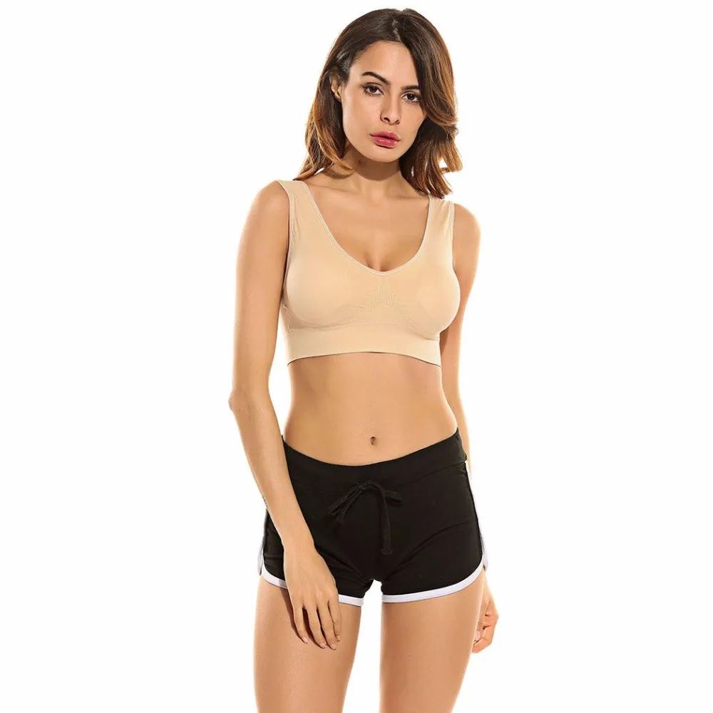 Ekouaer Women Nursing Bra Seamless Wire Free Underwear Padded Basic Thin Mother Size M L XL Black And Nude | Женская одежда