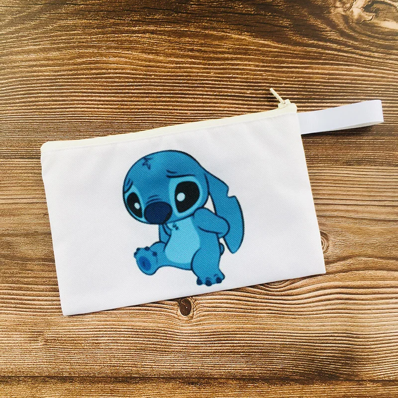see chart IVYYE Kawaii синий Стич Аниме Холст Кошелек для монет мягкие изменить кошельки монеты мешочек деньги кошелек карты сумки для ключей детские подарки - Цвет: see chart