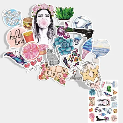 

20pcs Graffiti suitcase suitcase sticker trolley case stickers computer skateboard guitar stickers