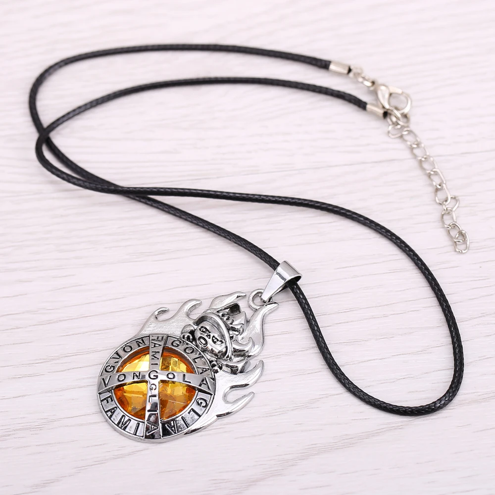 Хит продаж кулон и ожерелье HSIC в стиле аниме хитман Реборн фами гола кристаллы